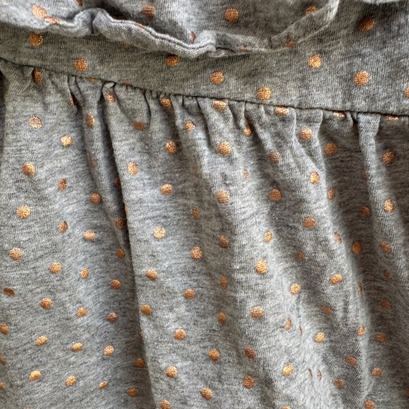 NWOT Baby GAP 3T Girls Gray Polka Dot Camisole Blouse with Ruffled Neckline - Picture 2 of 4